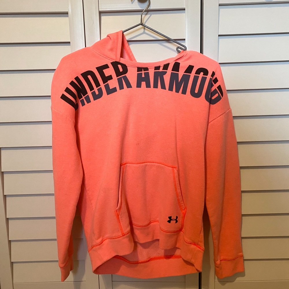 pink under armour hoodie